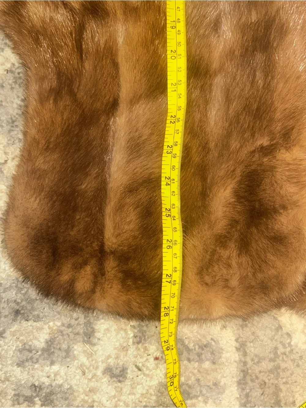 Vintage Schiaparelli Paris Hochschild Kohn Brown Fur Cape Stole Wrap